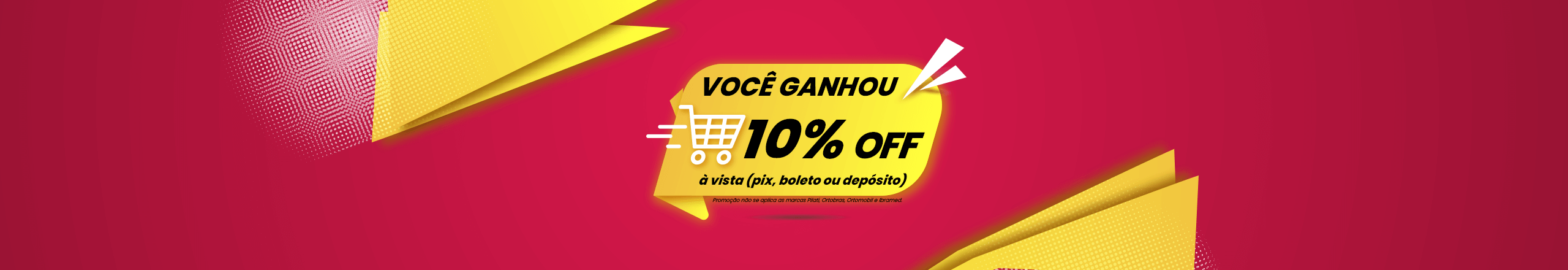 10% de desconto pagamentos boleto e pix