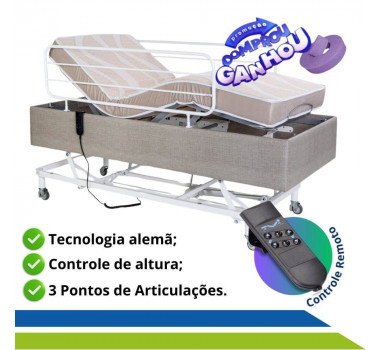 Cama-Motorizada-Articulada-com-Regulagem-de-Altura-Rodas-Colchão-Hospitalar-Original-e-Par-de-Grades-Pilati-10