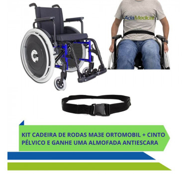 Kit-Cadeira-de-Rodas-Alumínio-Dobrável-MA3E-com-Cinto-de-Segurança-Pélvico-Ortomobil-1