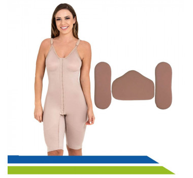 Kit-Pós-Cirúrgico-para-Lipoaspiração-e-Abdominoplastia-Cinta-Macaquinho-e-Placas-de-Espuma-Bege-1