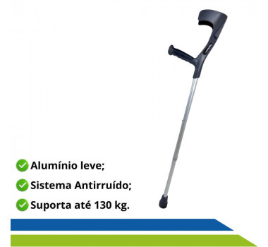 Muleta Canadense em Alumínio Regulável 130 Kg - Par - Hidrolight