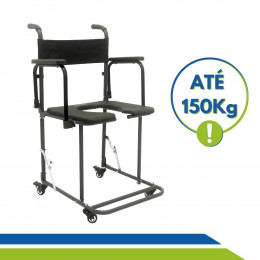 Cadeira de Banho Desmontável Dobrável Higiênica Idoso Adulto B5 150kg Ortomobil