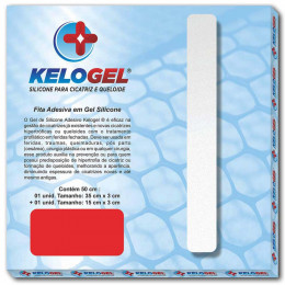 Fita de Silicone para Cicatriz e Prevenção de Queloide Plástica Cesárea 50cmx3cm - Kelogel