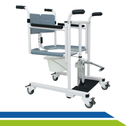 Cadeira de Transferência Hidráulica Mobilidade Segurança Conforto até 135kg Idoso Cadeirante