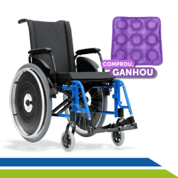 Cadeira de Rodas Dobrável Adulto em Alumínio até 120kg Ortobras Pés Removíveis Assento Extra Conforto – Modelo Novo