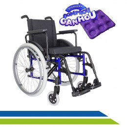 Cadeira de Rodas em Alumínio Leve Resistente Dobrável Desmontável Idoso 120Kg Slim - Ortomobil