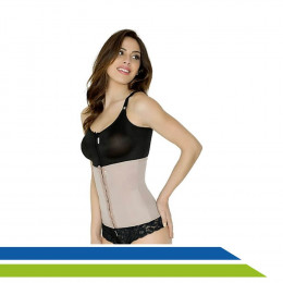 Cinta Modeladora Compressora Abdominal com Colchetes e 4 Barbatanas Cinturita - Macom - Cód. 4012