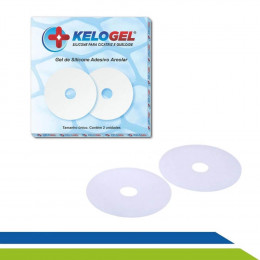 Fita Areolar Adesiva em Gel de Silicone para Cicatriz e Prevenção de Queloide - Par - Kelogel