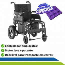 Cadeira de Rodas Motorizada Elétrica Dobrável Desmontável até 120kg D800 Dellamed