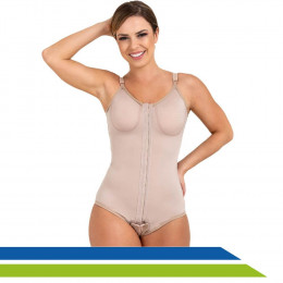 Cinta Pós-Cirúrgica Body Modeladora com Colchetes Frontais e Alças Reguláveis - 60602 - New Form