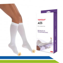 Meia Anti Trombo Elástica 3/4 Panturrilha 18MMHG AES - PAR - VENOSAN