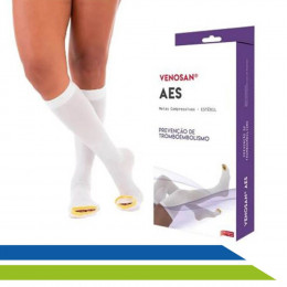 Meia Elástica Venosan Anti Trombo (Antiembolismo) Pós-Cirúrgica 3/4 18mmHg AES Estéril - Cód. SG57000E