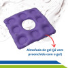 Almofada-Anti-Escaras -Hemorroidas-Caixa de-Ovo-Quadrada-em-Gel-com-Orifício-Bioflorence-Cod-103-00281
