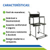 Cadeira - Cadeira de Banho - Cadeira Ortomobil - Cadeirante - Acamado