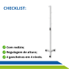 Suporte para Soro em Aço Carbono com Regulagem de Altura e Rodízio AquaSonus-2