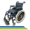 Cadeira de Rodas em Alumínio Dobrável em Duplo X até 120Kg com Pneu Inflável Ortomobi