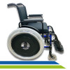 Cadeira de Rodas em Alumínio Dobrável em Duplo X até 120Kg com Pneu Inflável Ortomobi