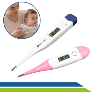 Termômetro Digital Clínico Febre Resfriado com Aviso Sonoro Haste Flexível Termômetro Digital Clínico Febre Resfriado com Aviso Sonoro Haste Flexível