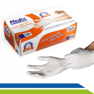 Luva para Procedimento Não Cirúrgico Branca Latéx com Pó CX 100 UN - CÓD. 9519 Luva para Procedimento Não Cirúrgico Branca Latéx com Pó CX 100 UN - CÓD. 9519