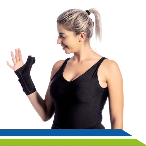 Tala para Punho e Polegar Órtese Imobilizador em Tecido Ajustável Adulto Dilepé