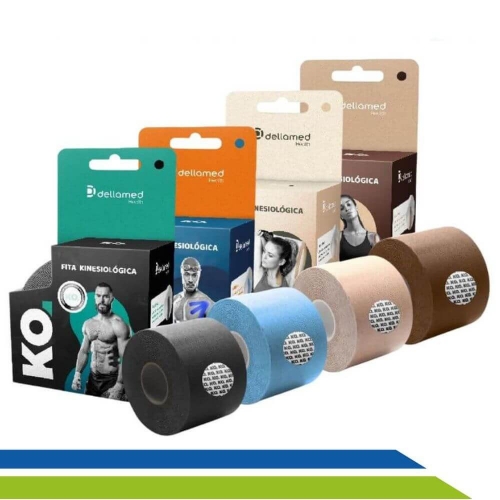 Kinesio Tape Fita Bandagem Elástica Adesiva 5cmx5m Pós-Cirúrgica Funcional Muscular