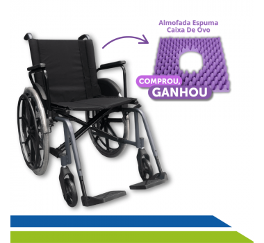 Cadeira de Rodas Dobrável Resistente até 150kg Prática Idoso Acamado MA3F Ortomobil