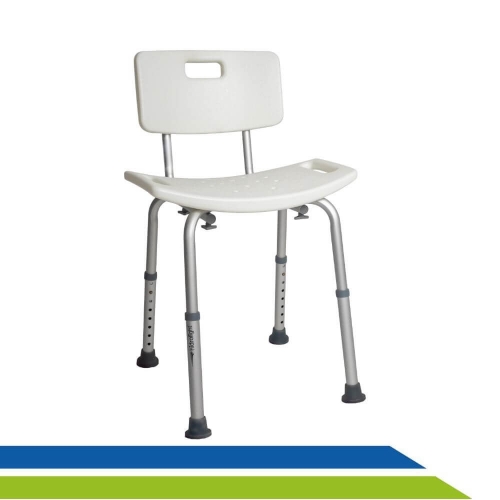 Banco para Banho com Encosto e Regulagem de Altura até 130 KG Hidrolight