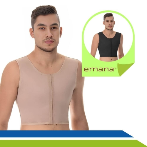 Colete para Ginecomastia Emana Modelador Masculino Pós-Cirúrgico Média Compressão New Form