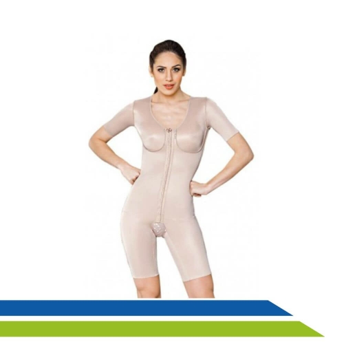 Cinta Pós-Cirúrgica com Mangas e Pernas Curtas Abdominoplástia Lipoaspiração Macom Cód. 2021