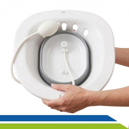 Bacia Bidê para Banho de Assento Higiene Íntima Retrátil Longevitech - BA-BA