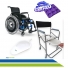 Combo Cadeira de Rodas Alumínio Avd Ortobras e Cadeira de Banho D40 com Comadre