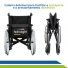 Cadeira de Rodas Dobrável 125kg Certificada INMETRO – Para Idosos, Fraturas e Pós-Operatório