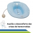 Bacia Bidê para Banho de Assento Portátil Azul Hemorroidas Longevitech - BA-AZ