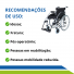 Cadeira de Rodas Alumínio Leve Resistente até 150 kg Idoso Reabilitação Pós-Operatório Fratura