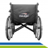 Cadeira de Rodas Plus Size Reforçada até 250kg Confortável Dobrável Idosos Fratura Reabilitação